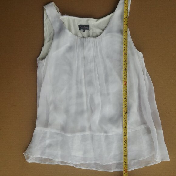 Phase Eight 100% silk soft flowy lined white sleeveless blouse tank top - Picture 3 of 12